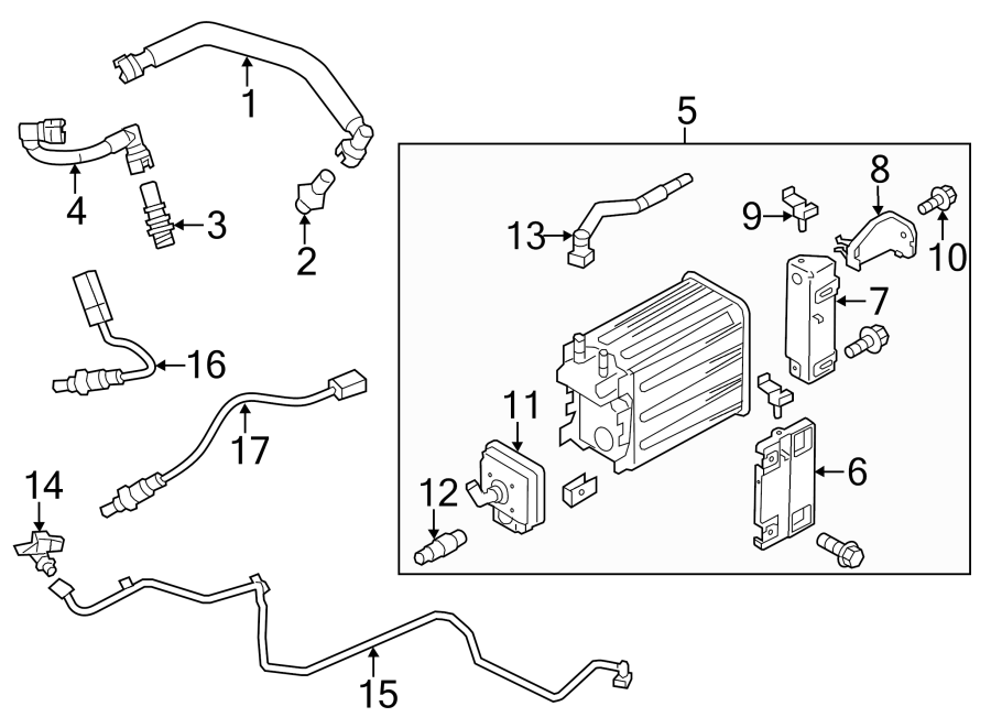 Diagram EMISSION SYSTEM. EMISSION COMPONENTS. for your Ford Ranger  