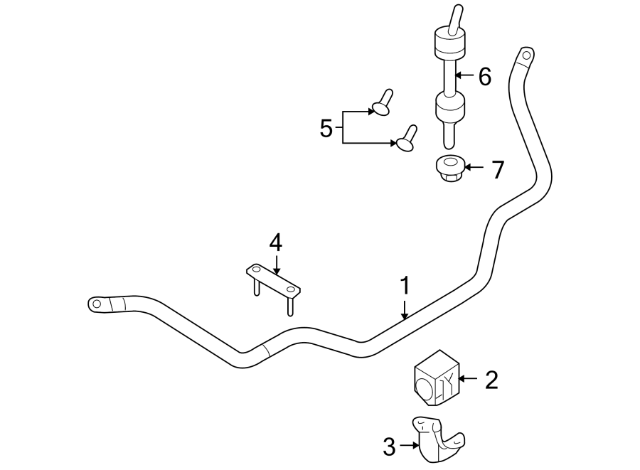 Diagram FRONT SUSPENSION. STABILIZER BAR & COMPONENTS. for your Ford