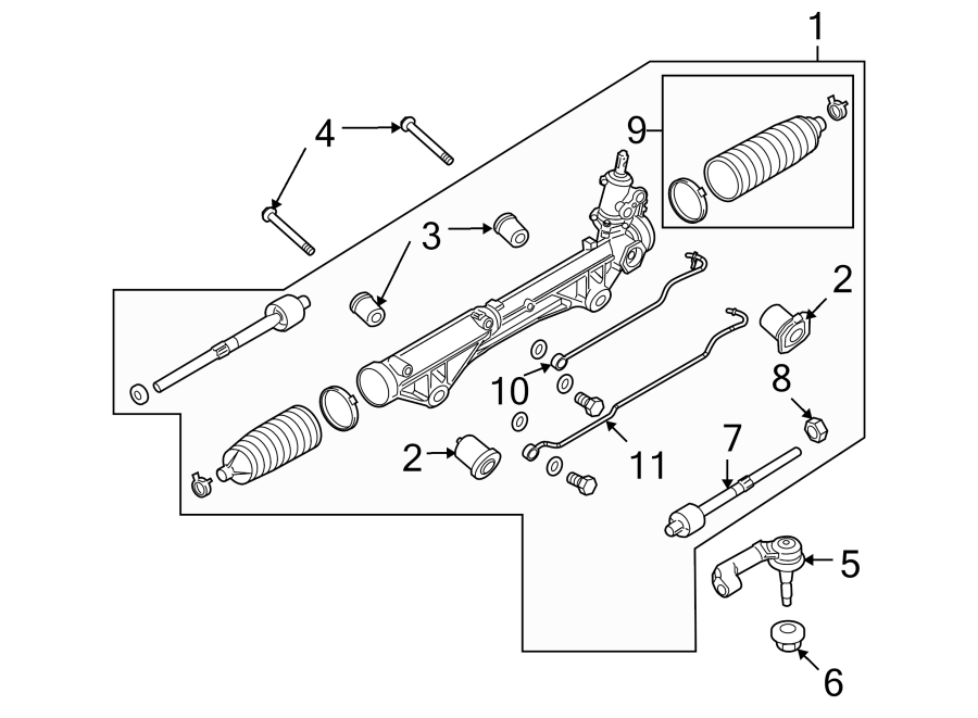 Diagram STEERING GEAR & LINKAGE. for your Ford