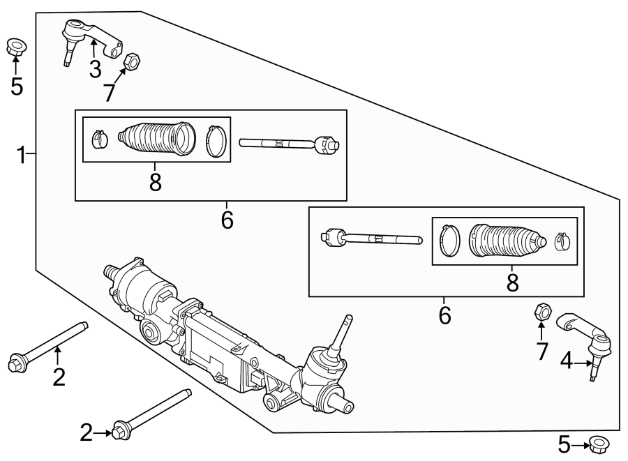 Diagram STEERING GEAR & LINKAGE. for your 2014 Ford F-150 6.2L V8 A/T RWD XLT Extended Cab Pickup Fleetside 