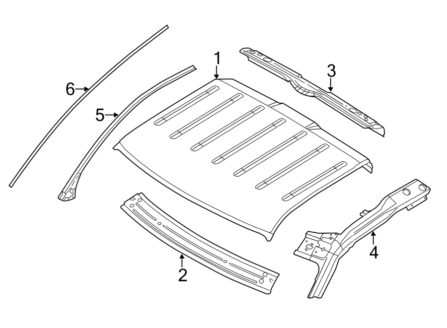 Diagram ROOF & COMPONENTS. for your Ford F-150  