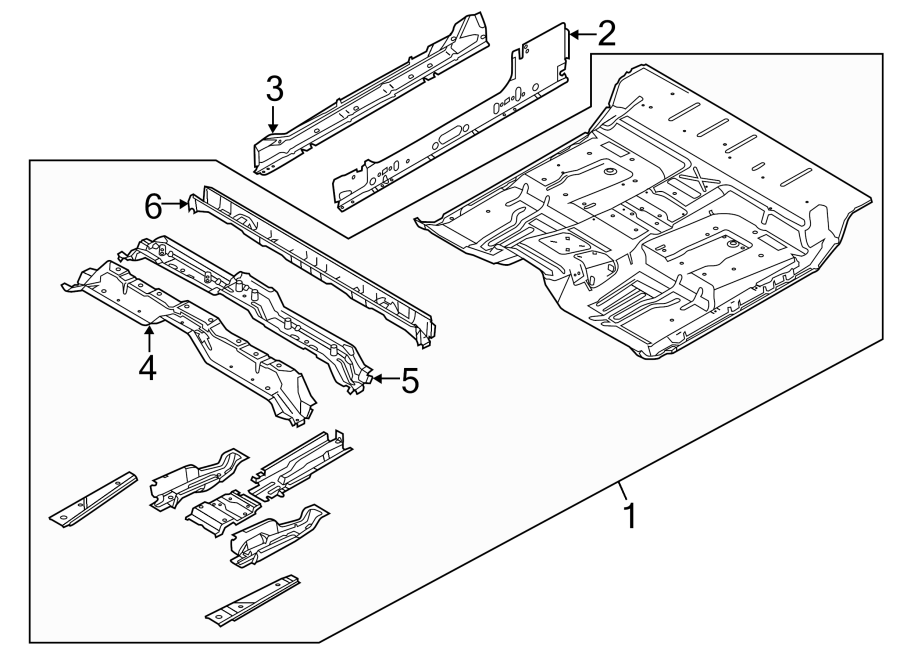 Diagram FLOOR. for your Ford F-150  