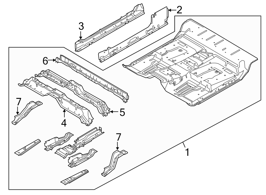 Diagram FLOOR. for your Ford F-150  