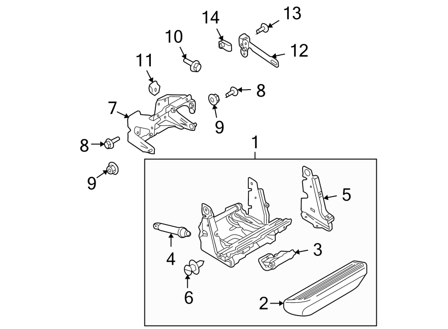 Diagram Running board. for your 2003 Ford F-150  XLT Standard Cab Pickup Fleetside 