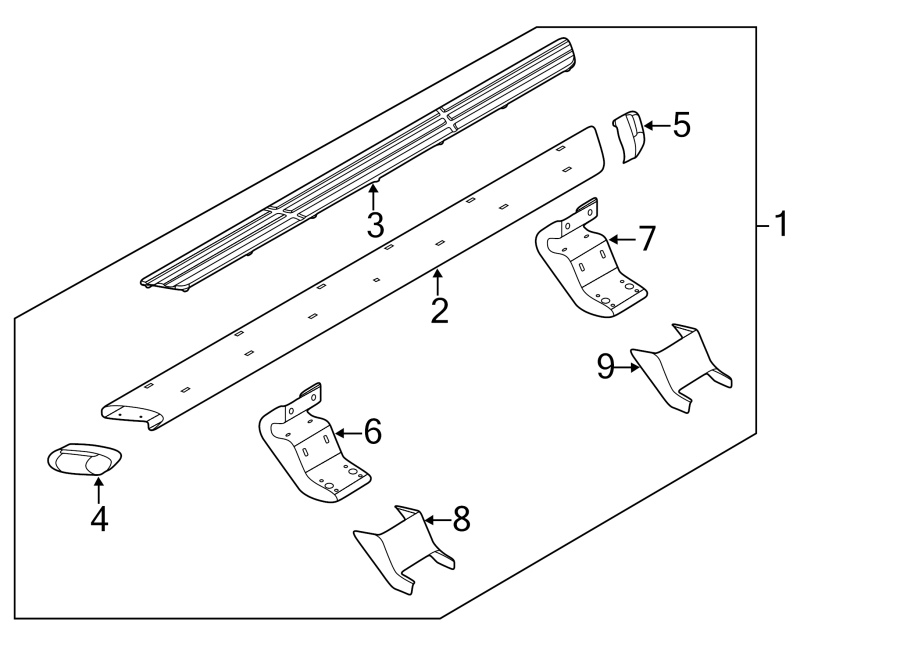 Diagram RUNNING BOARD. for your Ford F-150  