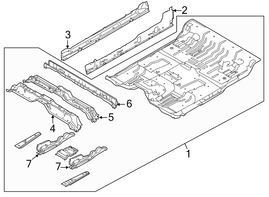 Diagram FLOOR. for your 2014 Ford F-150   