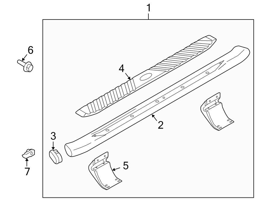 Diagram Running board. for your 2014 Ford F-150 5.0L V8 FLEX A/T RWD Lariat Crew Cab Pickup Fleetside 