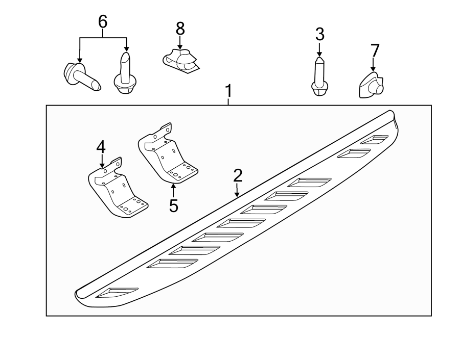 Diagram RUNNING BOARD. for your Ford F-150  