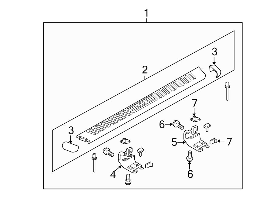 Diagram Running board. for your 2016 Ford Mustang   