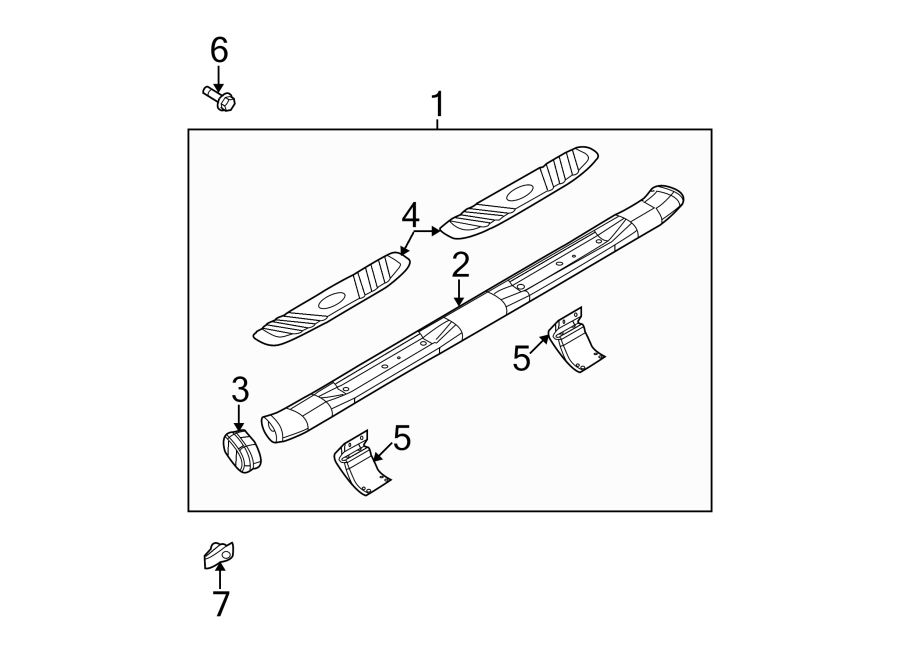 Diagram RUNNING BOARD. for your 2003 Ford F-150  XLT Standard Cab Pickup Fleetside 