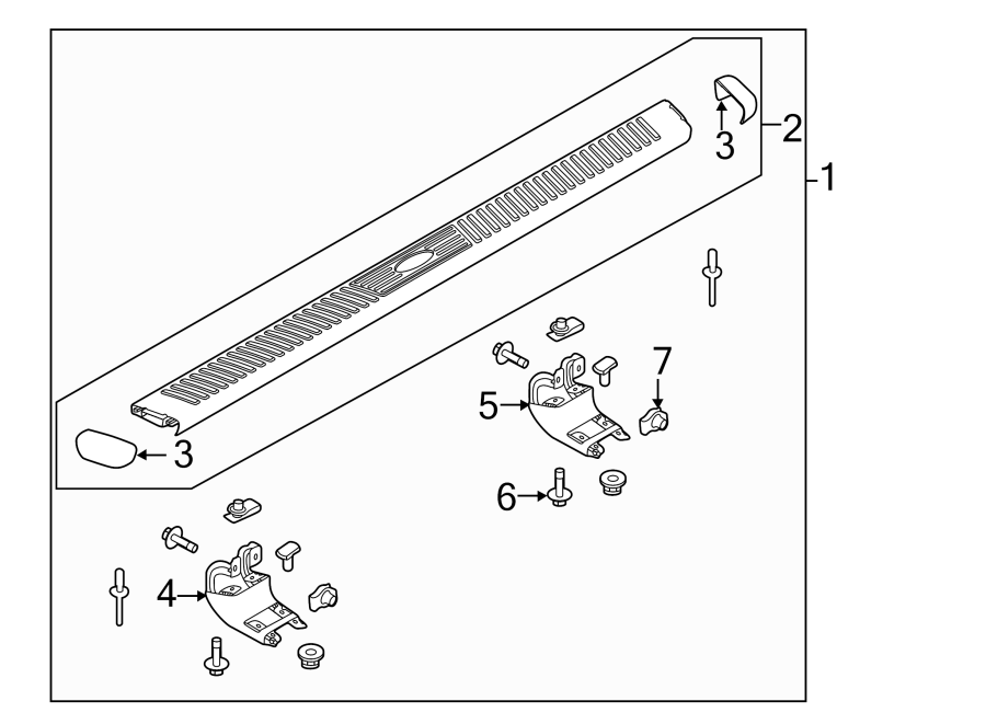 Diagram Running board. for your 2016 Lincoln MKZ Black Label Sedan  