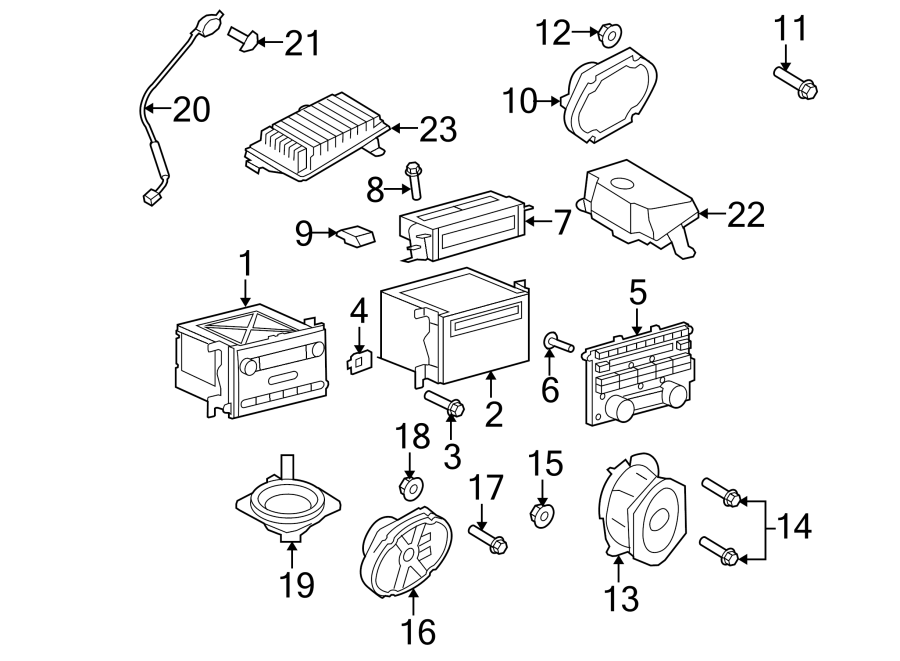 Diagram INSTRUMENT PANEL. SOUND SYSTEM. for your 2015 Ford F-150   