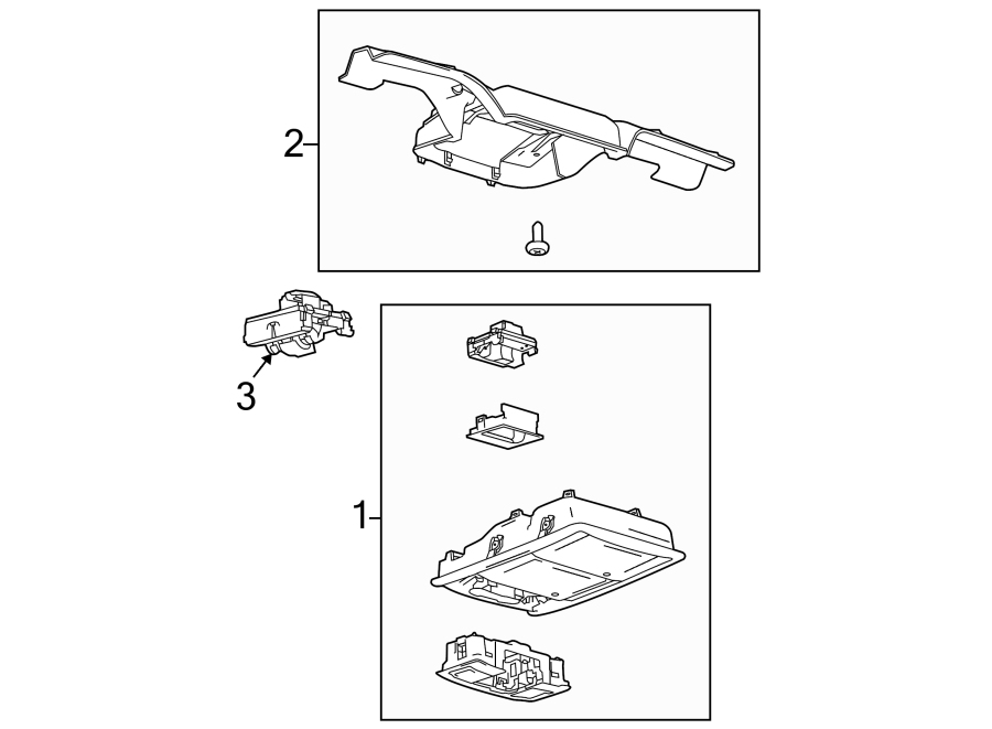 Diagram OVERHEAD CONSOLE. for your 2010 Ford F-150 5.4L Triton V8 FLEX A/T 4WD XL Standard Cab Pickup Fleetside 