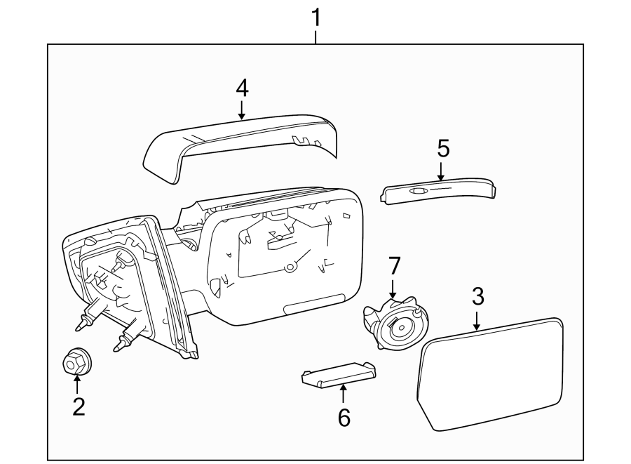 Diagram Front door. Steering wheel. Outside mirrors. for your 1984 Ford F-150   