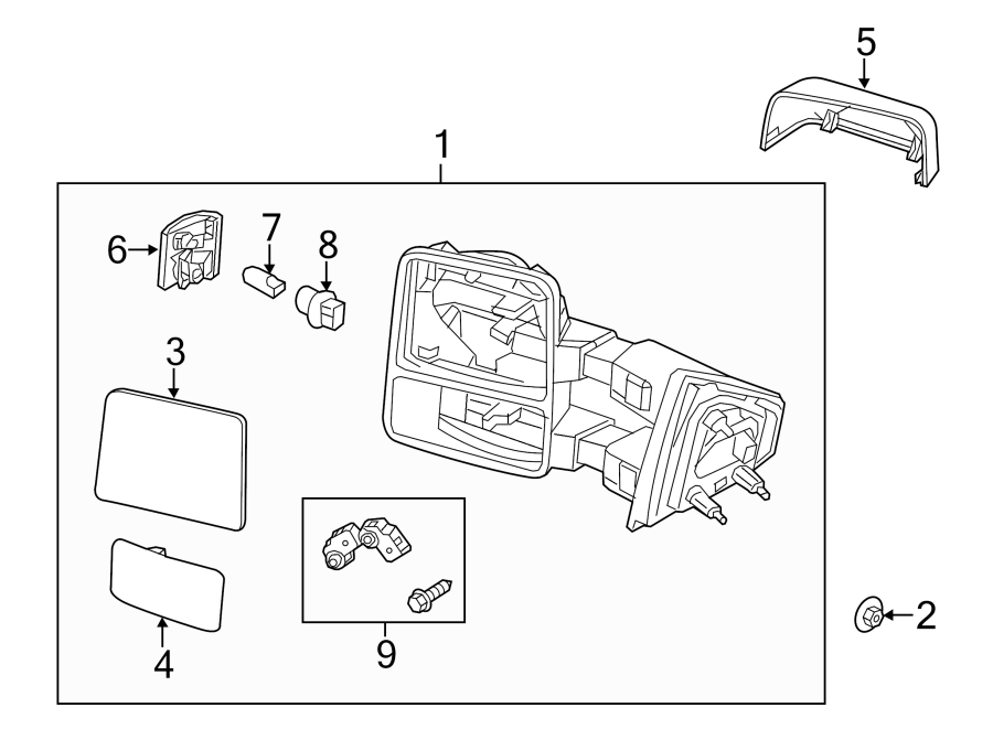 Diagram FRONT DOOR. OUTSIDE MIRRORS. for your Ford F-150  