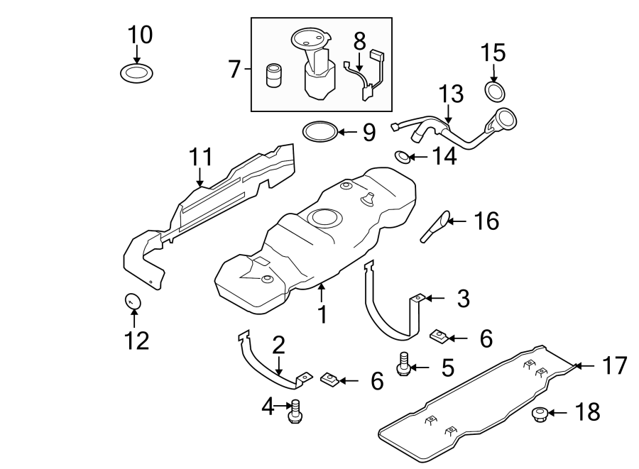 Diagram FUEL SYSTEM COMPONENTS. for your Ford F-150  