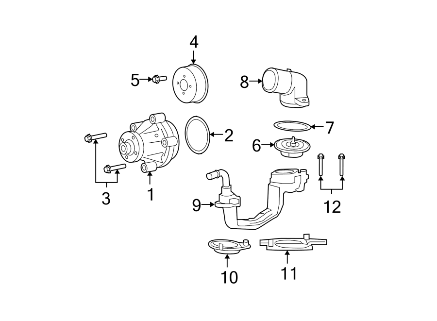 Diagram WATER PUMP. for your 1995 Ford