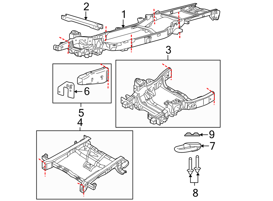 Diagram FRAME & COMPONENTS. for your 2013 Ford F-150   