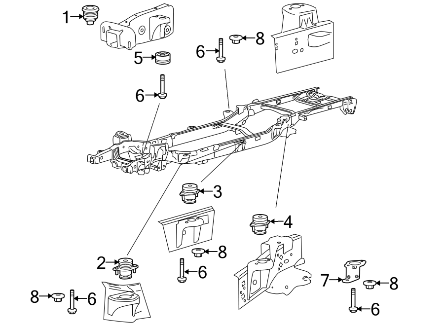 Diagram FRAME & COMPONENTS. for your 2007 Ford Fusion   