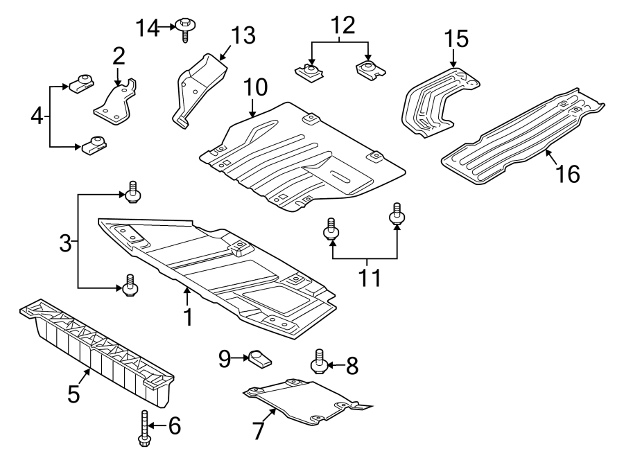 Diagram FRAME & COMPONENTS. for your 2020 Ford F-150 3.3L Duratec V6 FLEX A/T 4WD XL Standard Cab Pickup Fleetside 