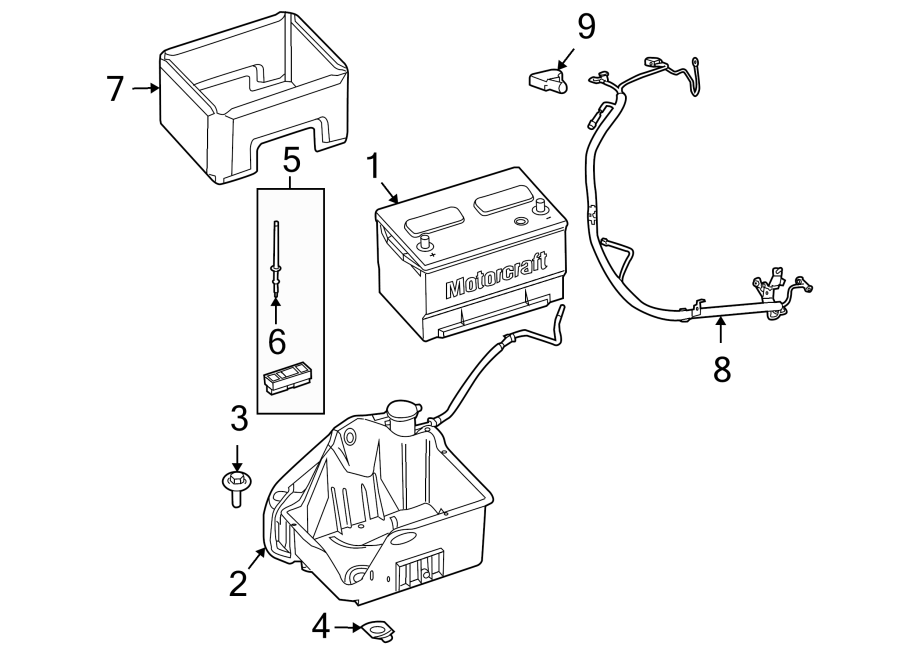 Diagram BATTERY. for your Ford