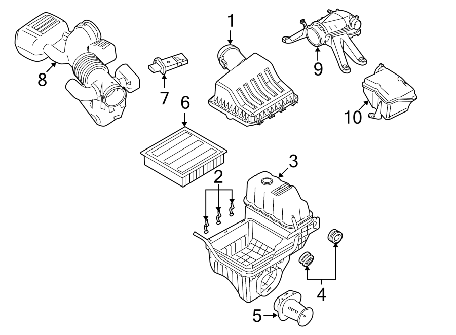 Diagram AIR INTAKE. for your Ford