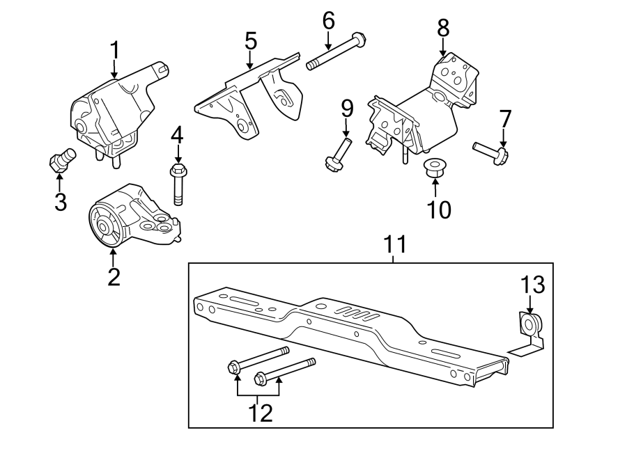 Diagram ENGINE & TRANS MOUNTING. for your 2016 Lincoln MKZ   