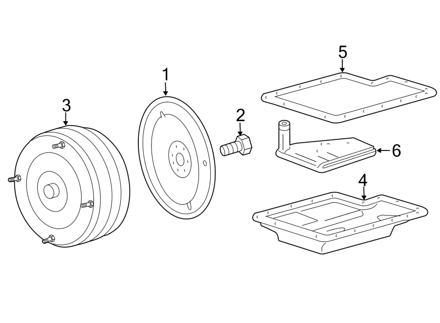 Diagram TRANSMISSION COMPONENTS. for your 2014 Lincoln MKZ Base Sedan  