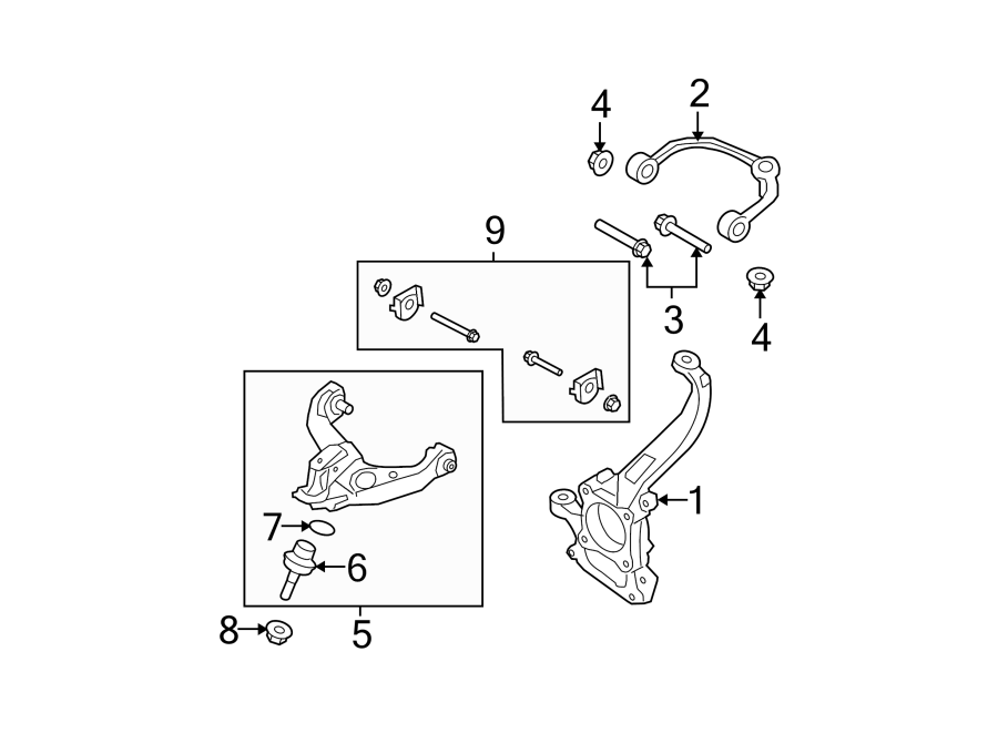 FRONT SUSPENSION. SUSPENSION COMPONENTS. Diagram