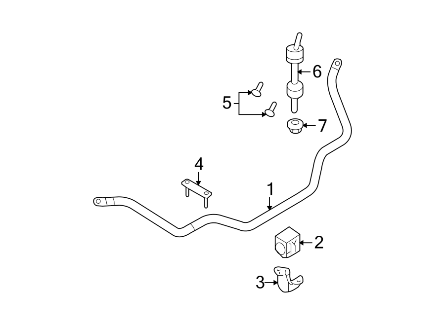 Diagram FRONT SUSPENSION. STABILIZER BAR & COMPONENTS. for your Ford