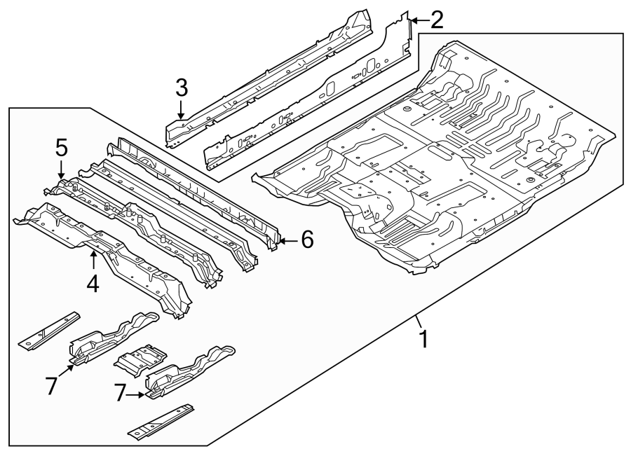 Diagram FLOOR. for your 2014 Ford F-150   