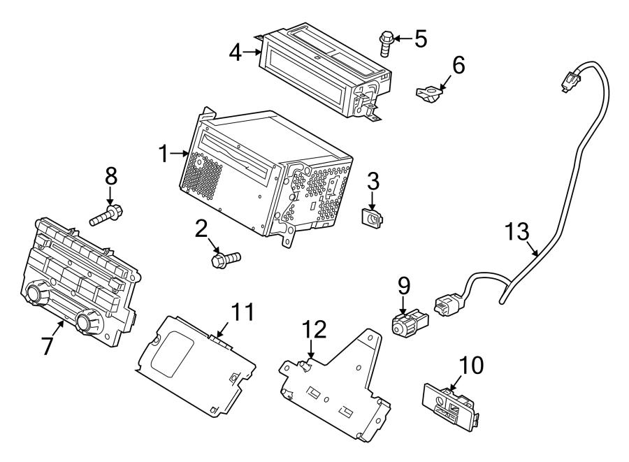 Diagram INSTRUMENT PANEL. SOUND SYSTEM. for your 2022 Ford F-150   