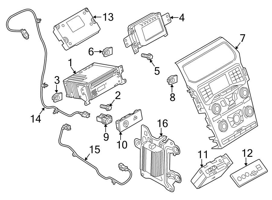 Diagram INSTRUMENT PANEL. SOUND SYSTEM. for your 2003 Ford F-150   