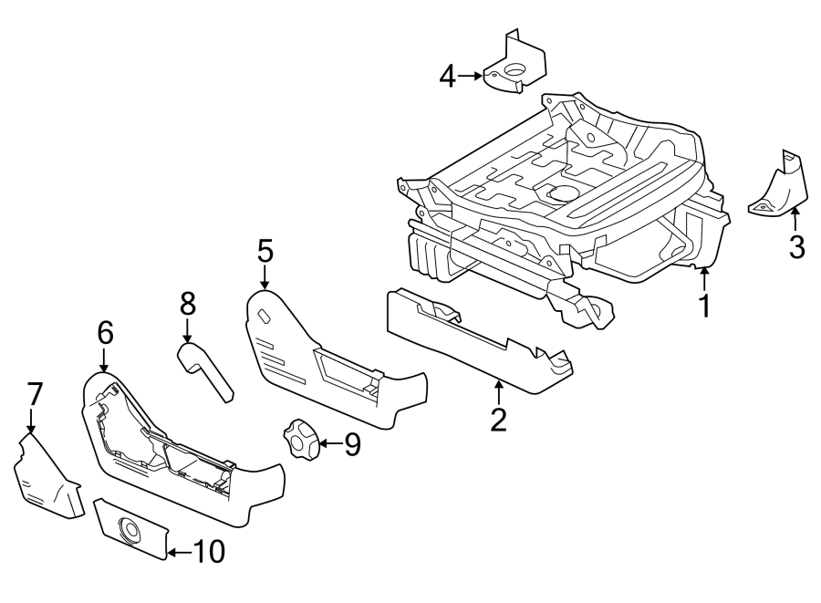 Diagram SEATS & TRACKS. TRACKS & COMPONENTS. for your Lincoln MKZ  