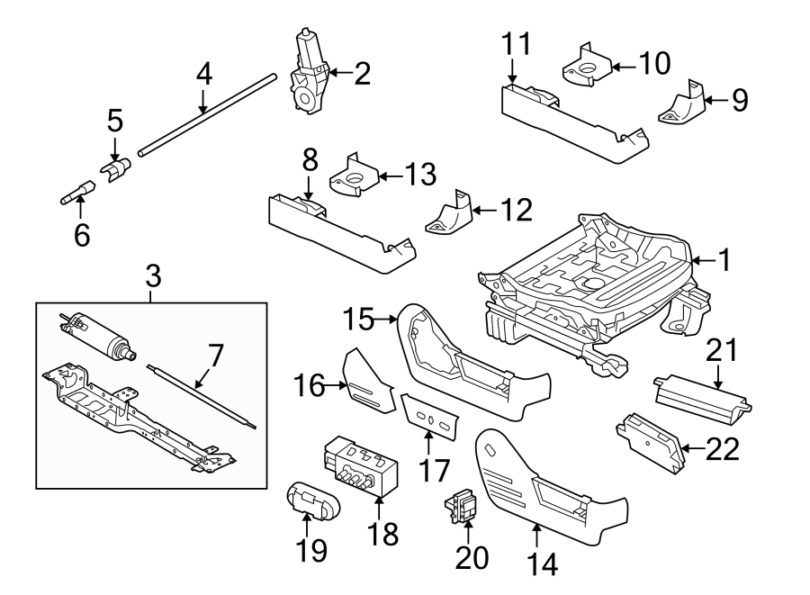 Diagram SEATS & TRACKS. TRACKS & COMPONENTS. for your 1990 Ford F-150   