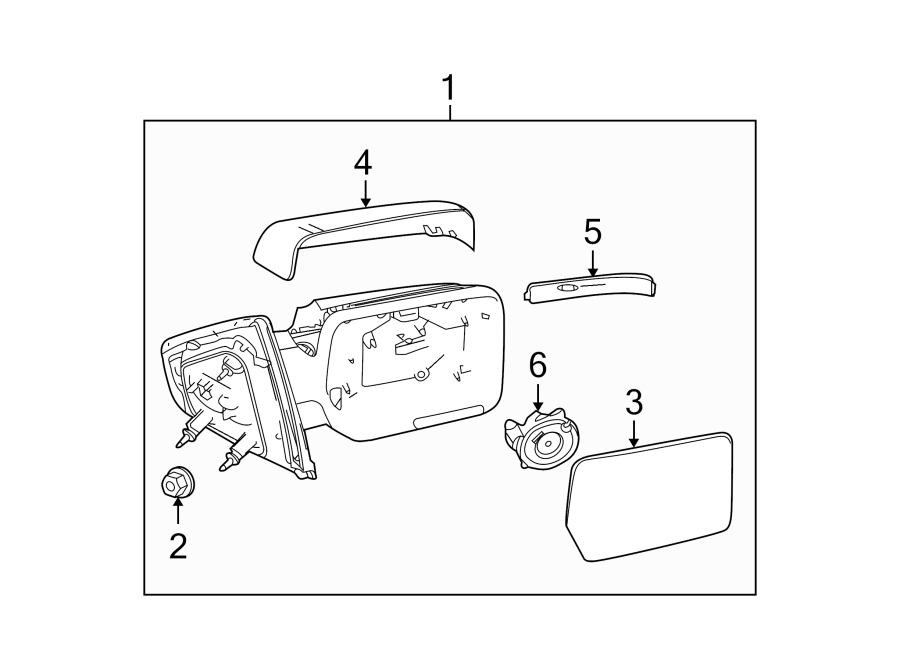 Diagram FRONT DOOR. OUTSIDE MIRRORS. for your 2004 Ford F-150 4.6L Triton (Romeo) V8 A/T 4WD XLT Standard Cab Pickup Fleetside 