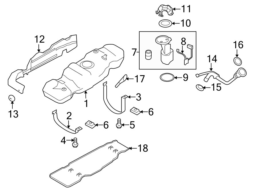 Diagram FUEL SYSTEM COMPONENTS. for your 2022 Ford Police Interceptor Utility   