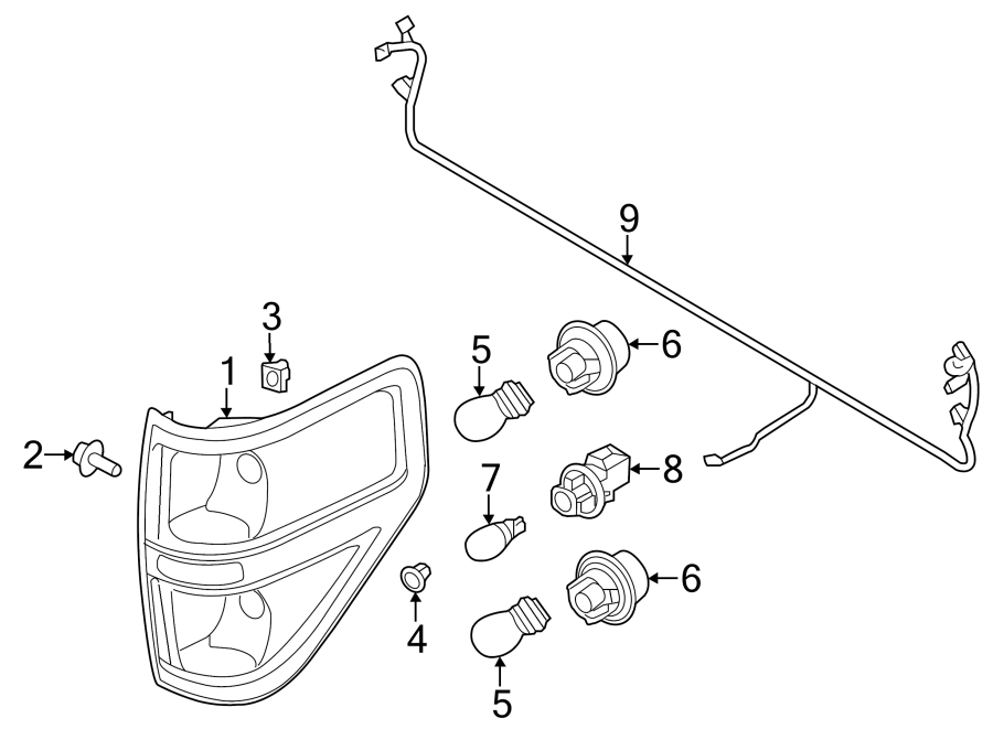 Diagram REAR LAMPS. COMBINATION LAMPS. for your 2006 Ford F-150   