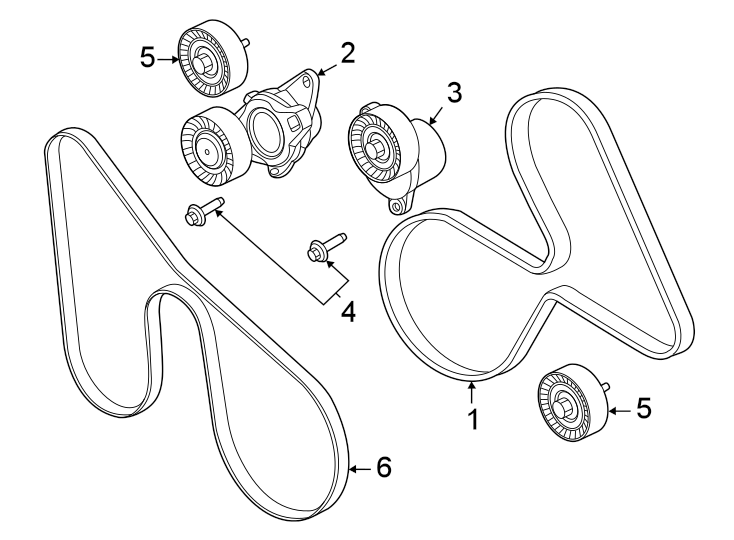 Ford F-150 Accessory Drive Belt Tensioner Assembly - HL3Z6A228A | Mid ...