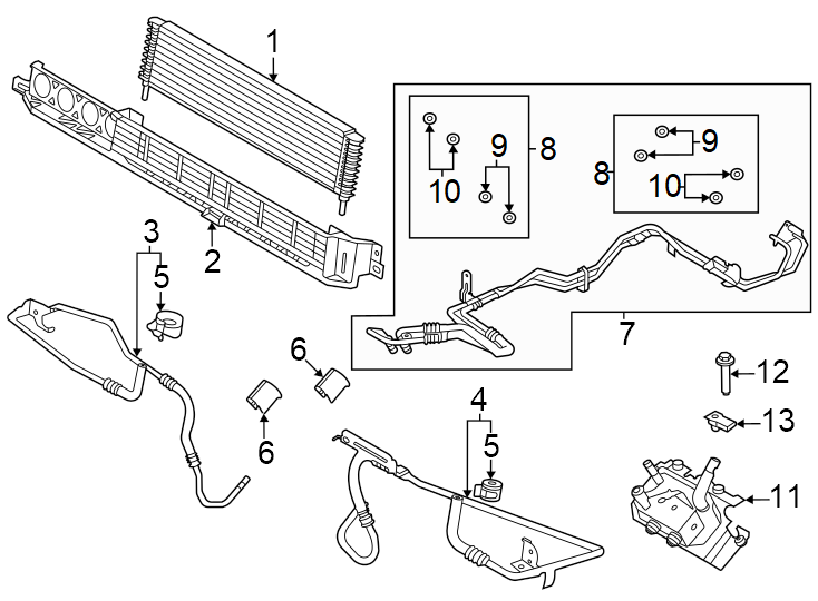 Diagram TRANS oil cooler. for your 2012 Ford F-150  STX Standard Cab Pickup Fleetside 