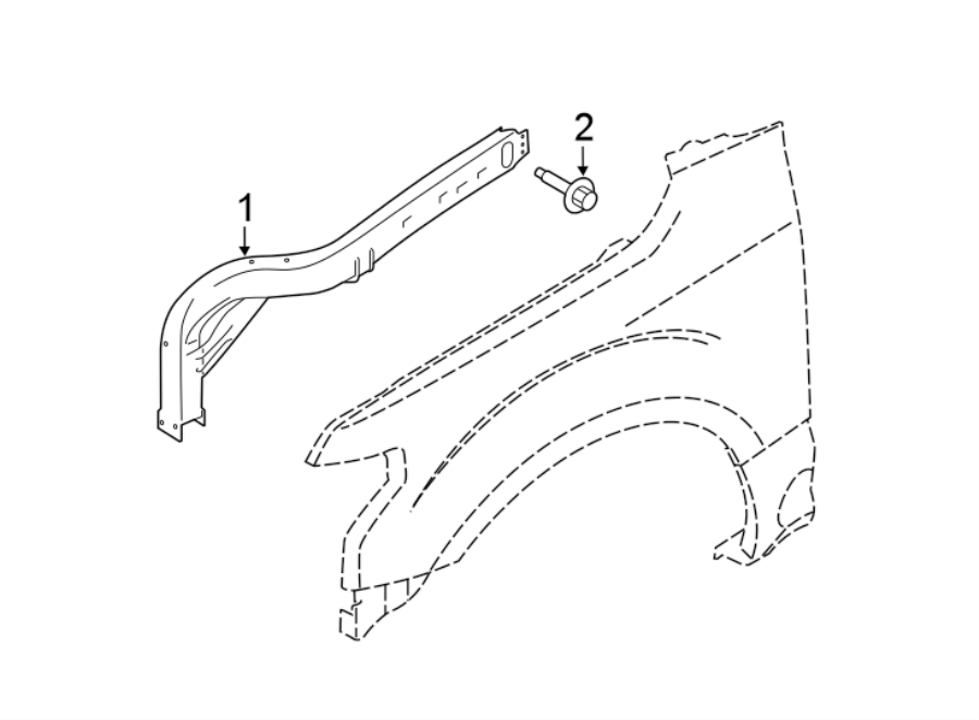 Diagram FENDER. INNER COMPONENTS. for your 2010 Ford Mustang   