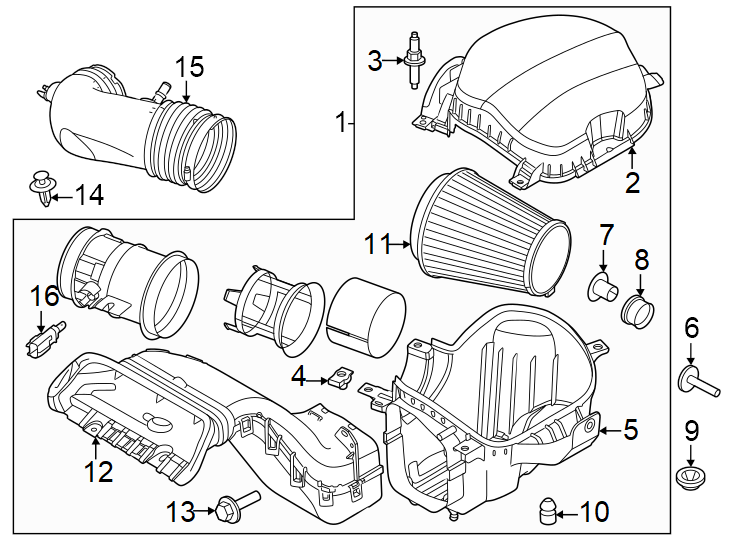 Diagram Air intake. for your Ford F-150  