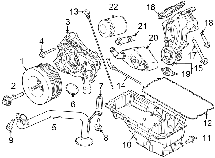 Diagram Engine parts. for your 2019 Lincoln MKZ Hybrid Sedan  