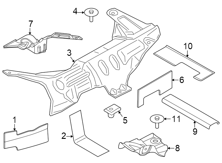 Diagram Exhaust system. Heat shields. for your Ford F-150  