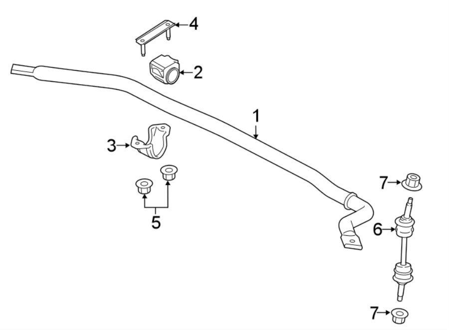 Diagram FRONT SUSPENSION. STABILIZER BAR & COMPONENTS. for your Ford