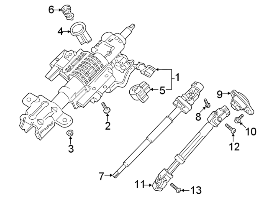 Diagram STEERING COLUMN ASSEMBLY. for your 2011 Ford Transit Connect   