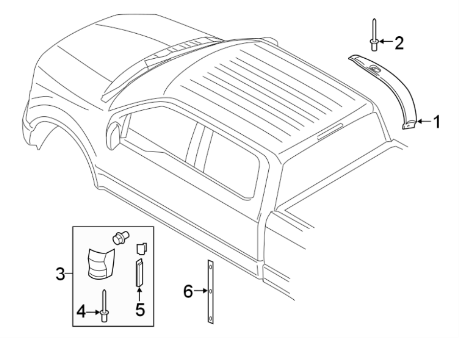 EXTERIOR TRIM. Diagram