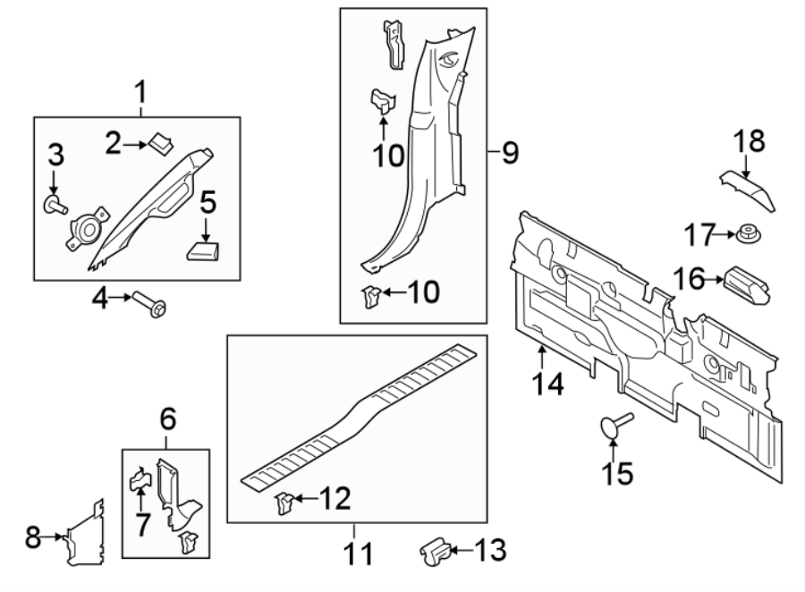 Diagram INTERIOR TRIM. for your 2008 Ford F-150   