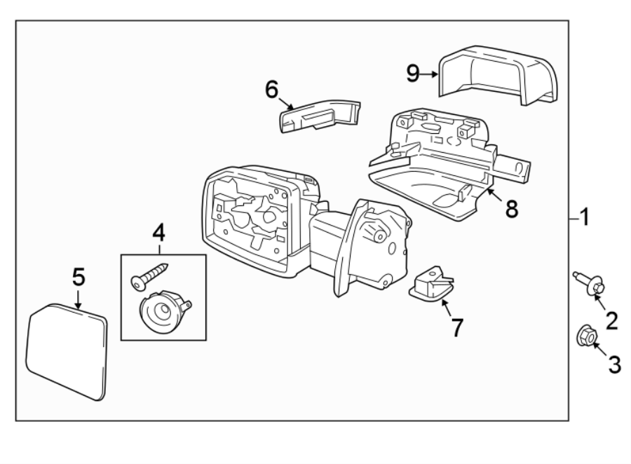 Diagram FRONT DOOR. OUTSIDE MIRRORS. for your 1985 Ford F-150   