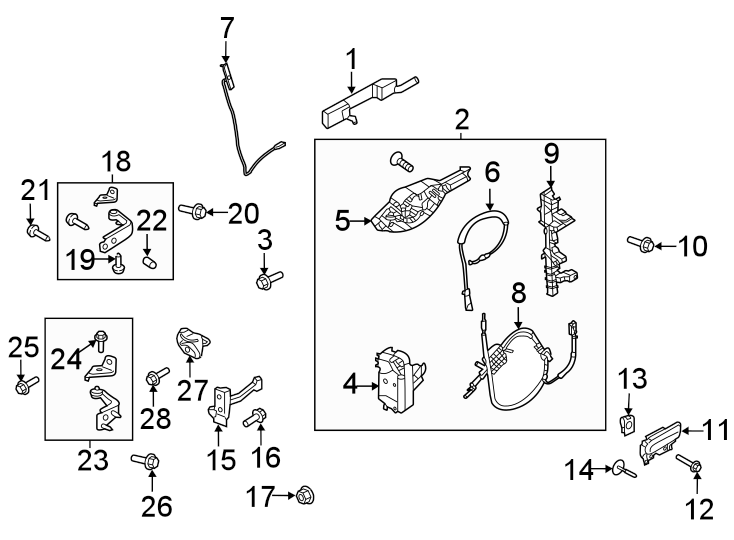 Diagram Front door. Lock & hardware. for your 2012 Ford F-150   